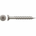 Strong-Point 8 x 1.50 in. Square Drive Flat Head Particle Board Screws Plain and Lubed, 6PK 824QL